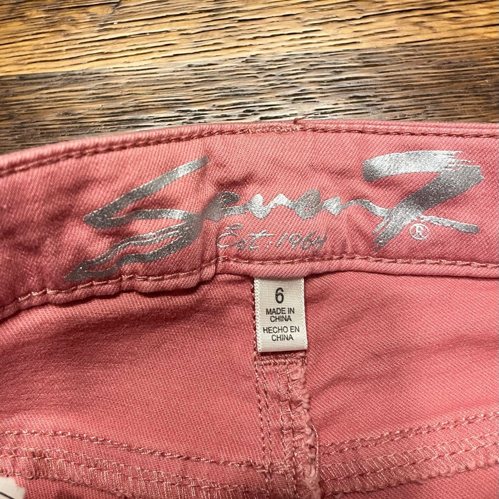 Seven7 skinny jeans dusty rose size 6 - Picture 5 of 7